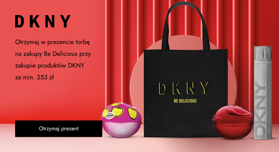 Otrzymaj w prezencie torbę na zakupy Be Delicious przy zakupie produktów DKNY za min. 253 zł.