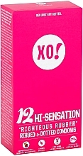 Kup Prezerwatywy nawilżane, 12 szt. - Flo XO! Hi-Sensation Fair Righteous Rubber Condoms