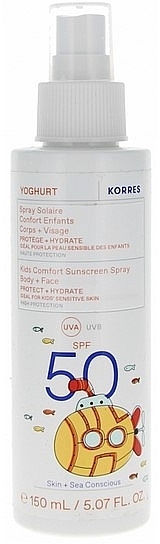 Spray przeciwsłoneczny dla dzieci - Korres Yoghurt Kids Comfort Sunscreen Spray Spf50  — Zdjęcie N1