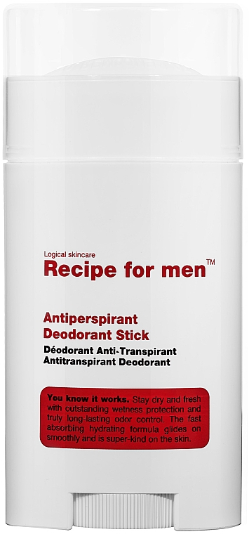 Antyperspirant w sztyfcie dla mężczyzn - Recipe For Men Antiperspirant Deodorant Stick — Zdjęcie N1