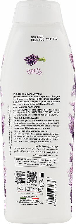 Lawendowy żel pod prysznic - Parisienne Italia Fiorile Body Wash Lavender — Zdjęcie N2