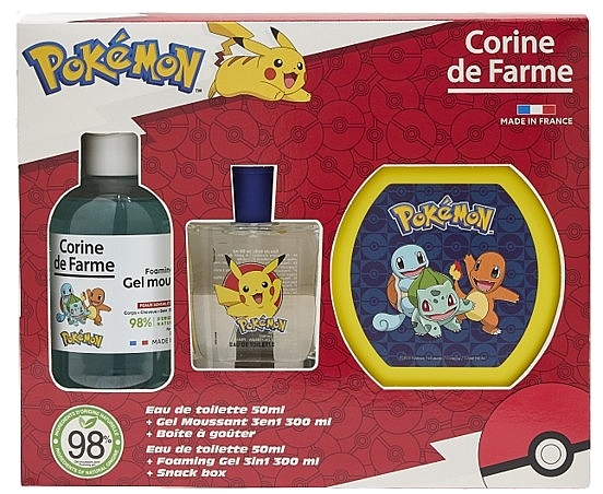 Corine De Farme Pokemon - Zestaw (edt/50ml + sh/gel/300ml + acc/1pc) — Zdjęcie N1