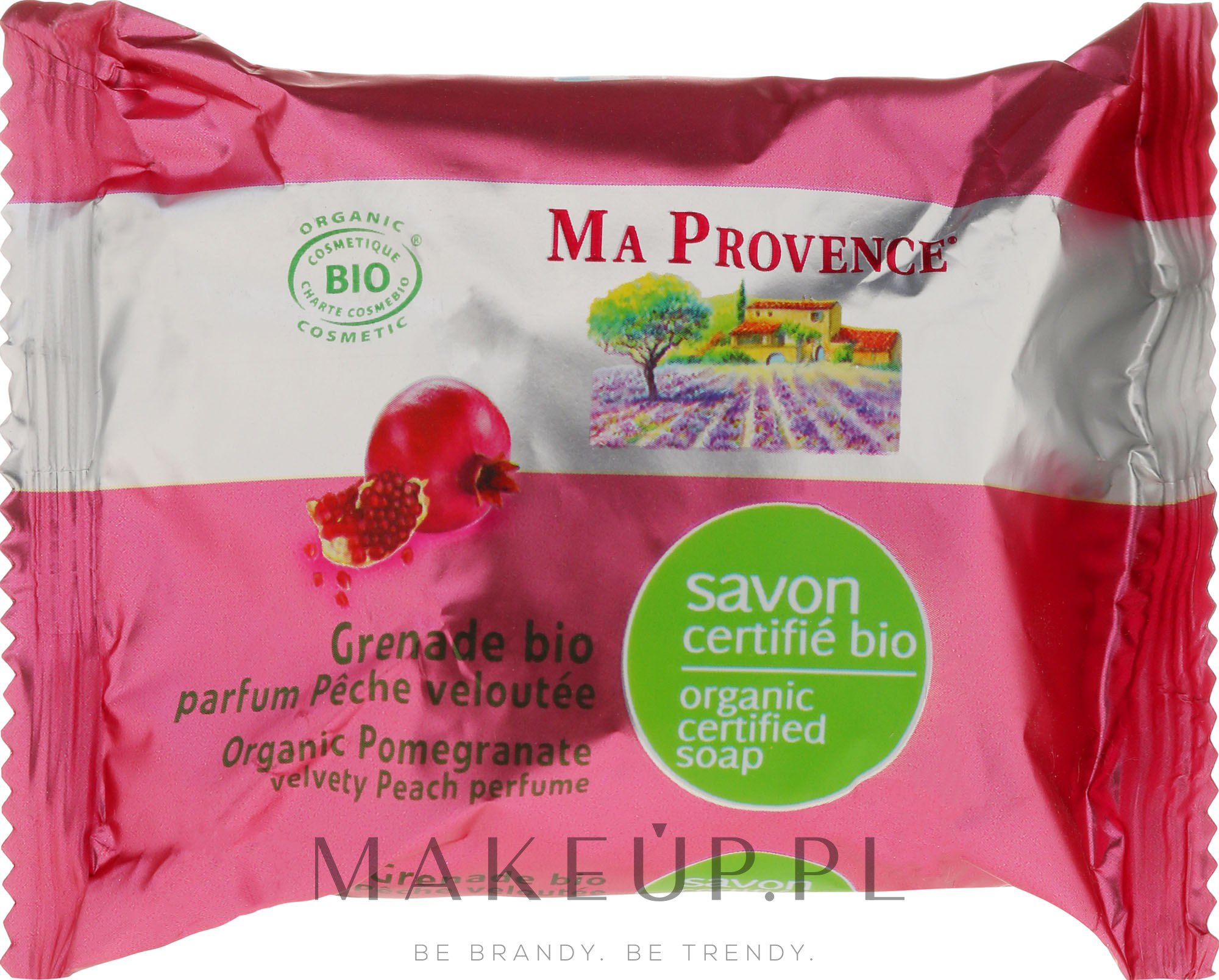 Organiczne mydło w kostce Granat - Ma Provence Pomegranate Organic Soap — Zdjęcie 75 g