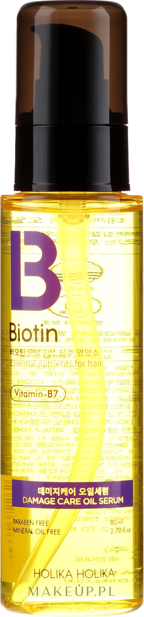 Serum olejowe do włosów z biotyną - Holika Holika Biotin Damage Care Oil Serum — Zdjęcie 80 ml