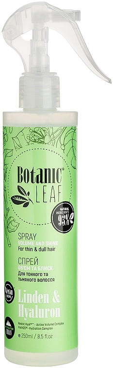 Spray do cienkich i matowych włosów nadający objętości i połysku - Botanic Leaf