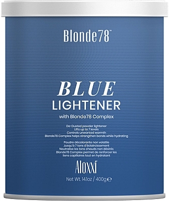 Rozjaśniacz do włosów Blue Lightener - Aloxxi Blonde78 — Zdjęcie N1