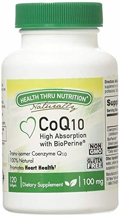 PRZECENA! Suplement diety CoQ10 - Health Thru Nutrition CoQ10 100 Mg * — Zdjęcie N1