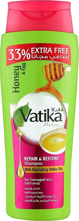 Odżywczy szampon do włosów Proteiny jajeczne - Dabur Vatika Egg Shampoo — Zdjęcie N1