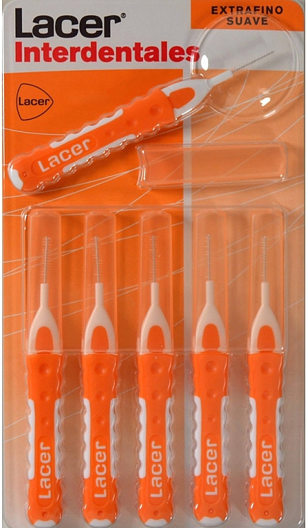 Szczoteczka międzyzębowa, pomarańczowa - Lacer Interdental Recto Extrafino Brush — Zdjęcie N1