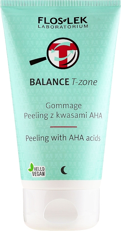 PREZENT! Peeling gommage z kwasami AHA do twarzy - Floslek Balance T-Zone Gommage Peeling With AHA Acids — Zdjęcie N1