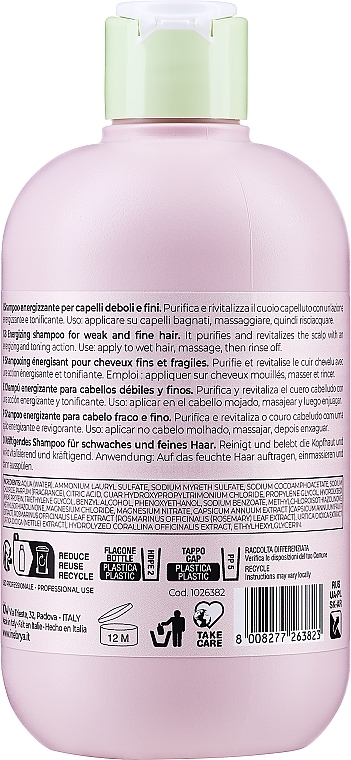 Energizujący szampon do włosów słabych i cienkich - Inebrya Ice Cream Energy Shampoo — Zdjęcie N2