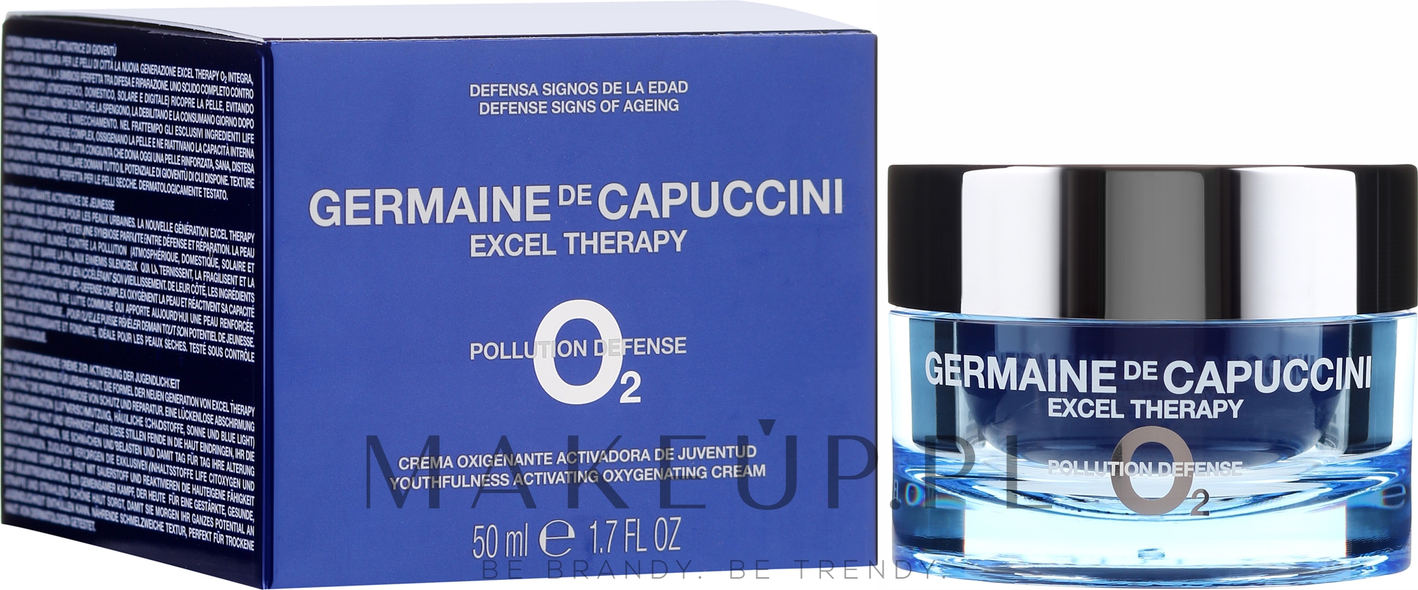 Nawilżający krem ochronny do twarzy - Germaine De Capuccini Excel Therapy O₂ Pollution Defence Cream — Zdjęcie 50 ml