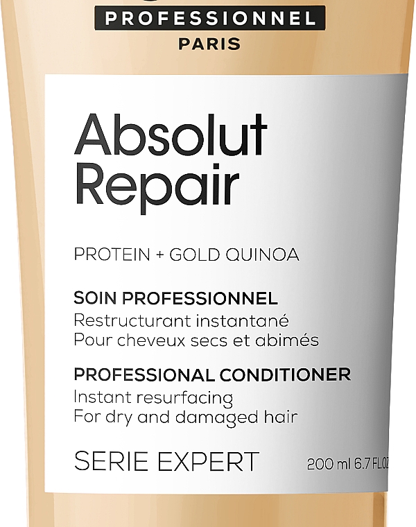 Odżywka do włosów zniszczonych - L'Oreal Professionnel Serie Expert Absolut Repair Gold Quinoa +Protein Conditioner — Zdjęcie N3