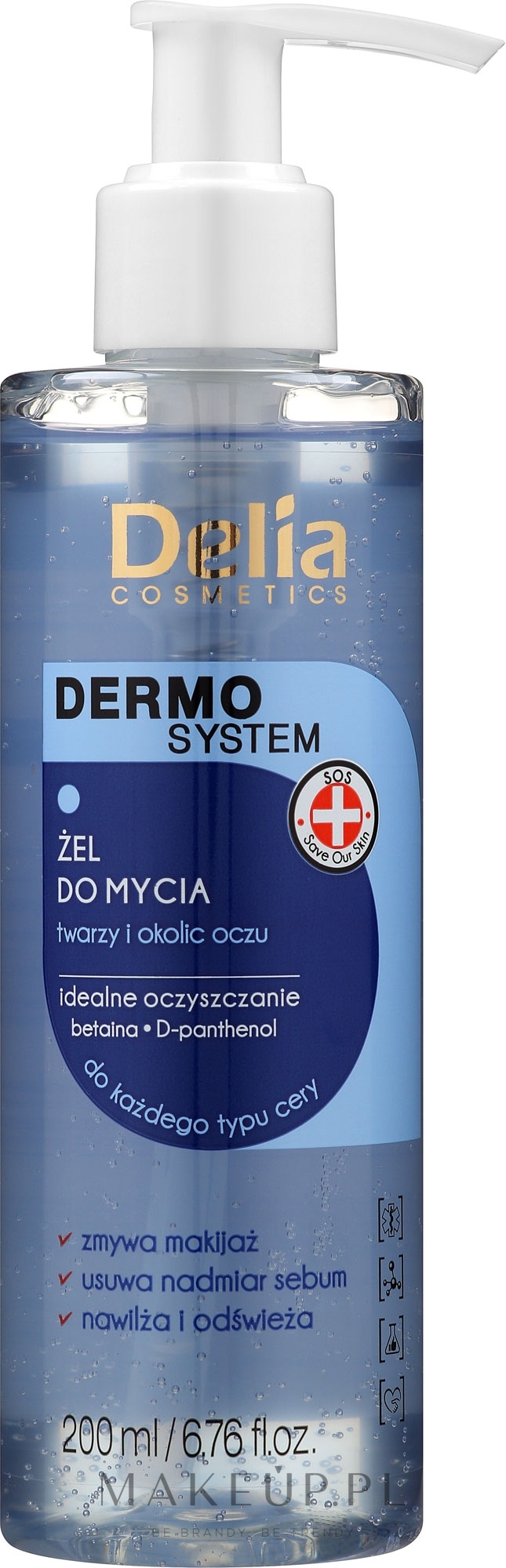 Odświeżający żel do mycia twarzy - Delia Dermo Refreshing Face Cleansing Gel — Zdjęcie 200 ml