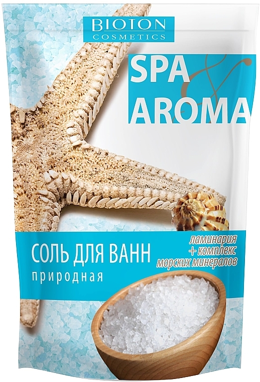 Naturalna sól morska z ekstraktem z kelpu i kompleksem minerałów morskich - Bioton Cosmetics Sea Salt — Zdjęcie N1