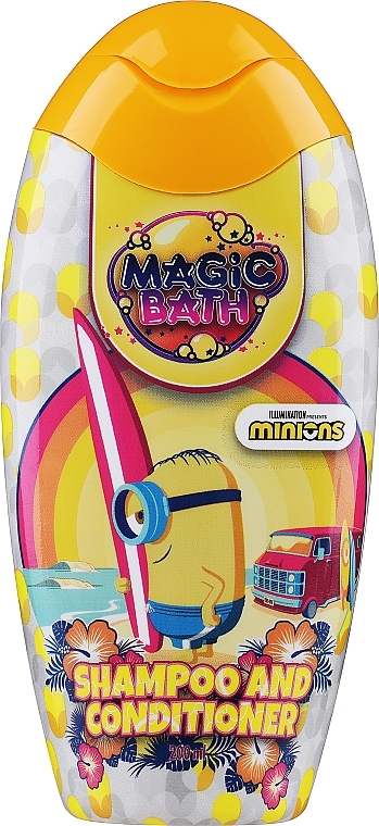 Szampon i odżywka do włosów dla dzieci 2 w 1 - EP Line Magic Bath Minions Shampoo & Conditioner — Zdjęcie N1