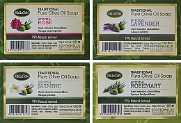 Kup Zestaw mydła jaśminowo-lawendowo-różowo-rozmarynowy - Kalliston Set 4 Soaps Traditional (soap/4x100g)