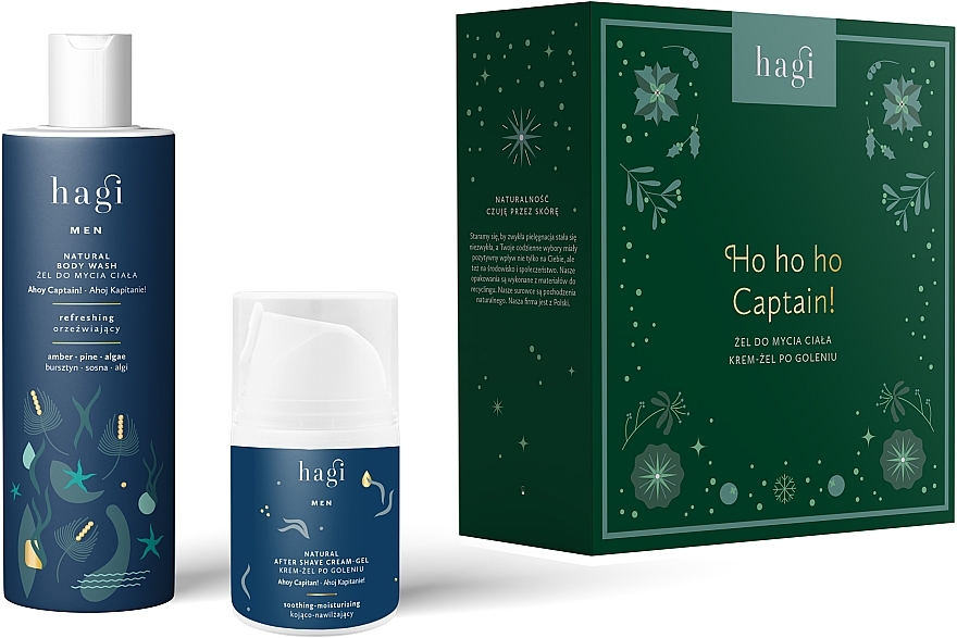 Zestaw - Hagi Ho Ho Ho Captain! (sh/gel/300ml +ash/cr50ml) — Zdjęcie N1