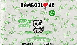 Pieluchy bambusowe, XS (2-4 kg), 27 szt. - Bamboolove — Zdjęcie N1