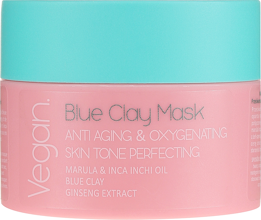 Przeciwzmarszczkowo-dotleniająca maska tlenowa z glinką niebieską do twarzy upiększająca koloryt skóry - Nacomi Anti-Aging & Oxygenating Blue Clay Mask — Zdjęcie N1
