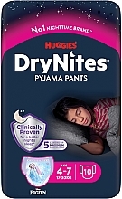 Pieluchomajtki Dry Nights dla dziewczynek, 17-30 kg, 10 szt. - Huggies  — Zdjęcie N2