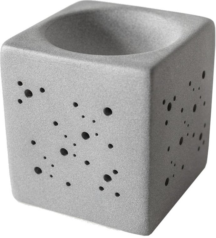 Kominek do wosków, szary - Flagolie By Paese Cube Fireplace Grey