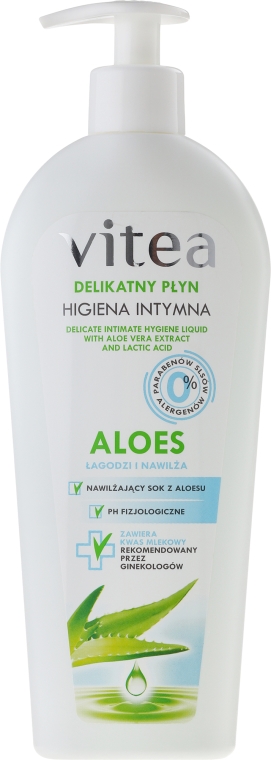 Delikatny płyn do higieny intymnej - Vitea Aloes