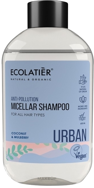 Szampon micelarny do wszystkich rodzajów włosów Kokos i morwa - Ecolatier Urban Micellar Shampoo — Zdjęcie 600 ml