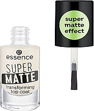 Supermatowy lakier do paznokci - Essence Super Matte Transforming Top Coat — Zdjęcie N1