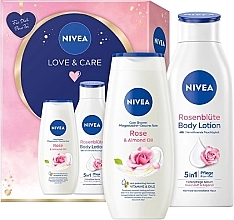 Zestaw - NIVEA Love&Care (sh/gel/250ml + b/lotion/250ml) — Zdjęcie N1