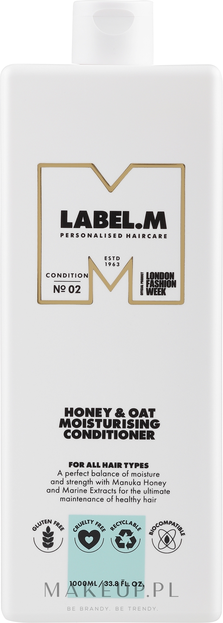Nawilżająca odżywka do włosów - Label.m Professional Honey & Oat Moisturising Conditioner — Zdjęcie 1000 ml