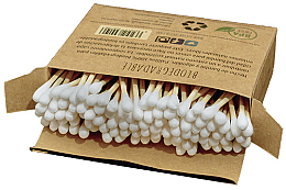 Patyczki bambusowe, 100 szt. - Naturbrush Organic Cotton Buds — Zdjęcie N2