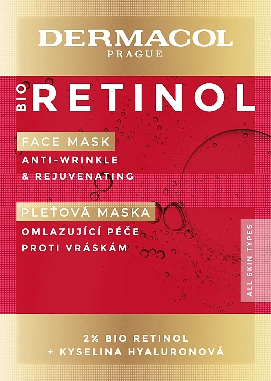Maseczka do twarzy z retinolem - Dermacol Bio Retinol Face Mask — Zdjęcie N1