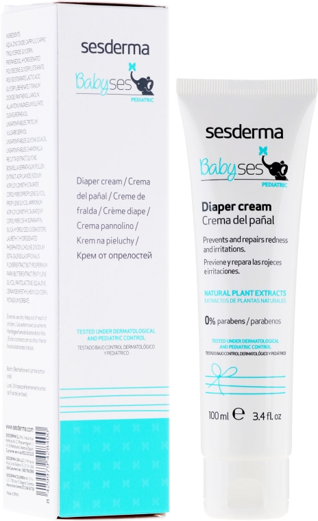 Łagodzący krem pieluszkowy - Sesderma Laboratories Babyses Diaper Cream — Zdjęcie N1
