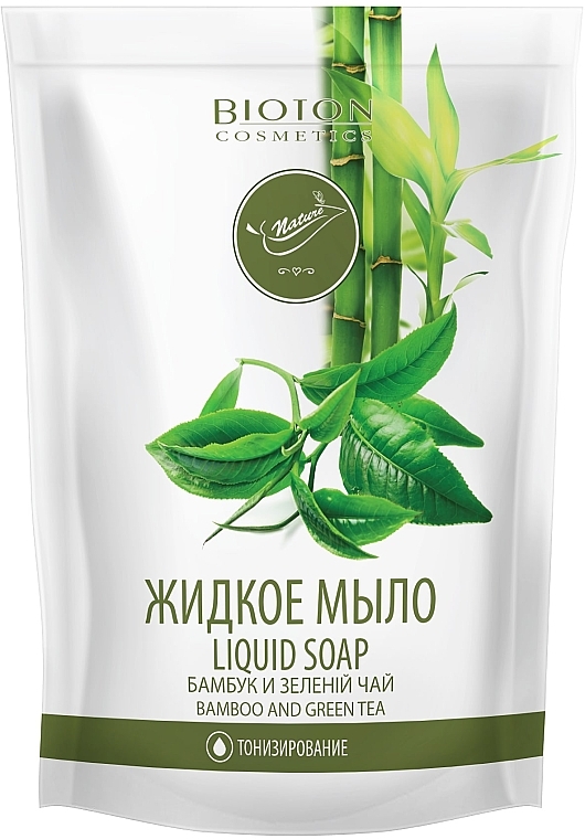 Mydło w płynie z bambusa i zielonej herbaty - Bioton Cosmetics Nature Liquid Soap (uzupełnienie)	 — Zdjęcie N1