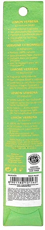 Kadzidełka Cytryna i werbena - Maroma Encens d'Auroville Stick Incense Lemon Verbena — Zdjęcie N2