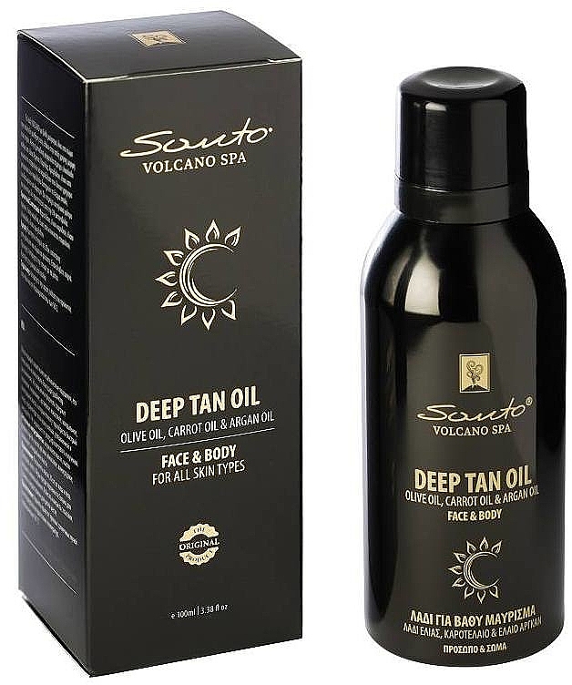 Olejek do opalania twarzy i ciała - Santo Volcano Spa Deep Tan Oil — Zdjęcie N1