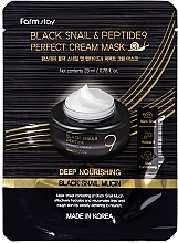 PREZENT! Krem przeciwstarzeniowy z mucyną ślimaka i peptydami - FarmStay Black Snail & Peptide 9 Perfect Cream Mask — Zdjęcie N1