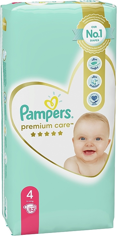 Pieluszki Pampers Premium Care, rozmiar 4 (maxi) 9-14 kg, 52 szt. - Pampers — Zdjęcie N3