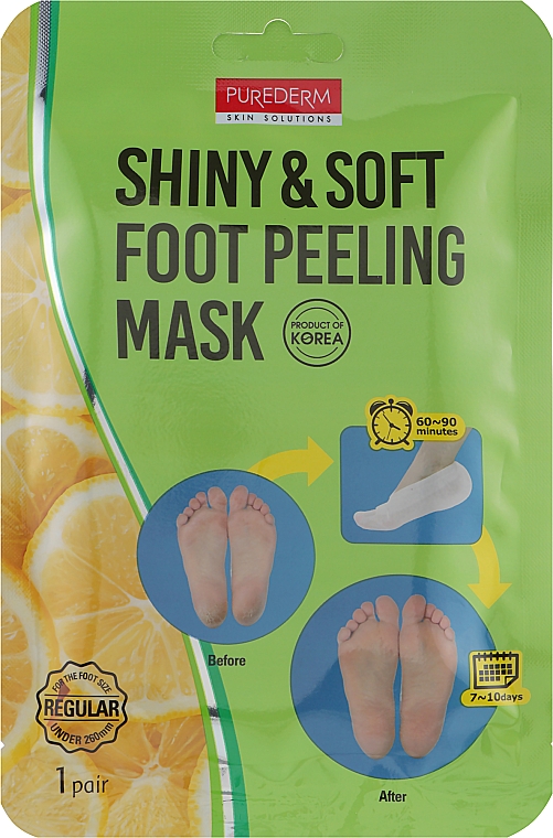 Skarpety pedicure do peelingu - Purederm Shiny & Soft Foot Peeling Mask