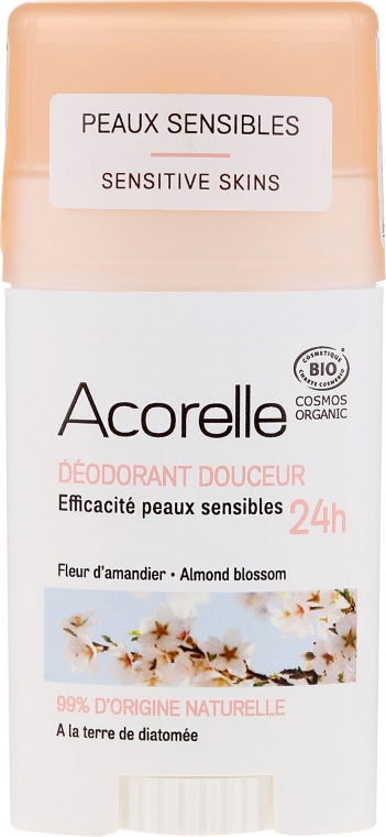 Dezodorant w sztyfcie do skóry wrażliwej - Acorelle Deodorant Stick Gel Almond Blossom