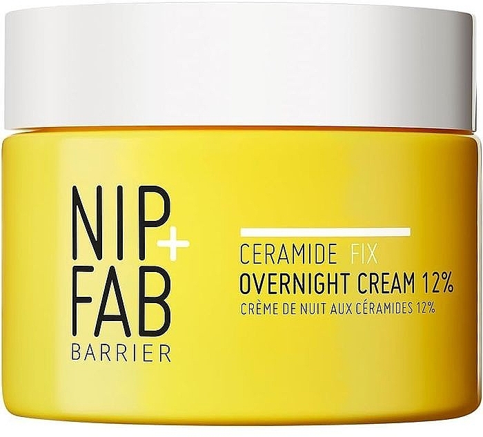Rewitalizujący krem do twarzy na noc z ceramidami - NIP+FAB Ceramide Fix Overnight Repair Cream 12% — Zdjęcie N1