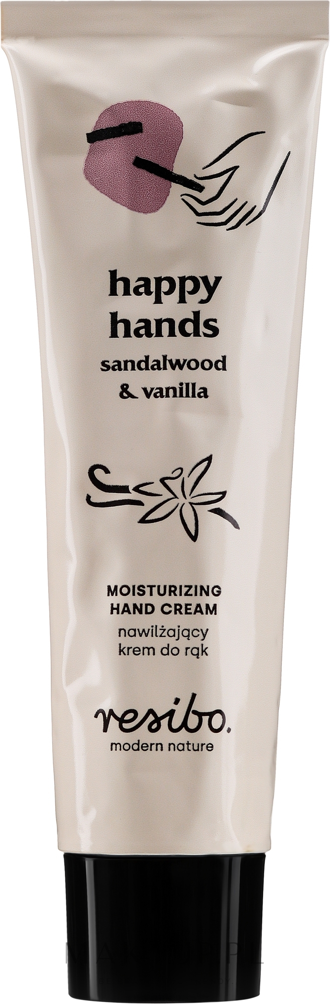 Nawilżający krem do rąk Drzewo sandałowe i wanilia - Resibo Happy Hands Moisturizing Hand Cream Sandalwood & Vanilla — Zdjęcie 50 ml