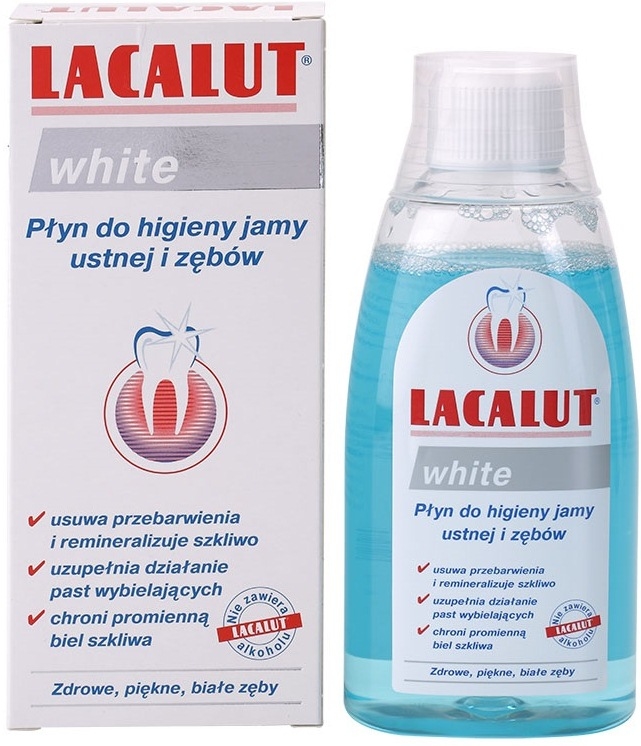 Płyn wybielający do płukania jamy ustnej i zębów - Lacalut White