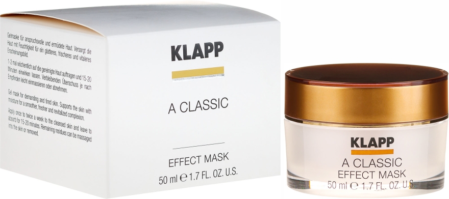 Liftingująca maska do twarzy - Klapp A Classic Effect Mask — Zdjęcie N1