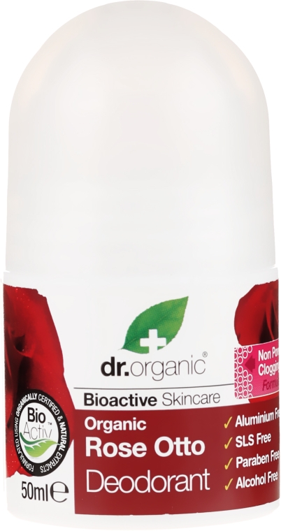 Dezodorant w kulce Olej różany - Dr Organic Bioactive Skincare Rose Otto Deodorant  — Zdjęcie N1