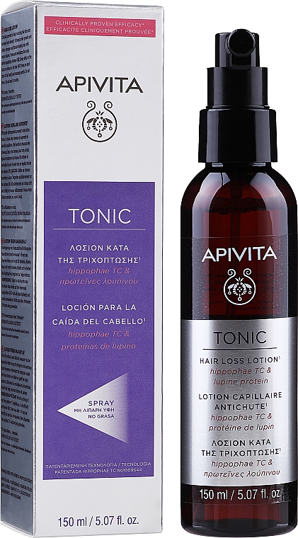 Balsam przeciw wypadaniu włosów - Apivita Hair Loss Lotion With Hippophae Tc & Lupine Protein — Zdjęcie N1