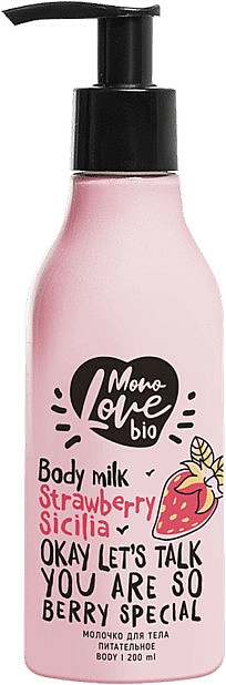 Mleczko do ciała Truskawka - MonoLove Bio Strawberry Sicilia Body Milk