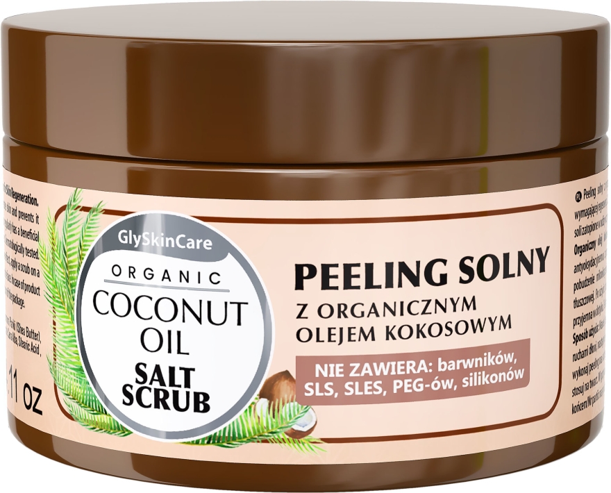 Peeling solny z olejem kokosowym - GlySkinCare Coconut Oil Salt Scrub