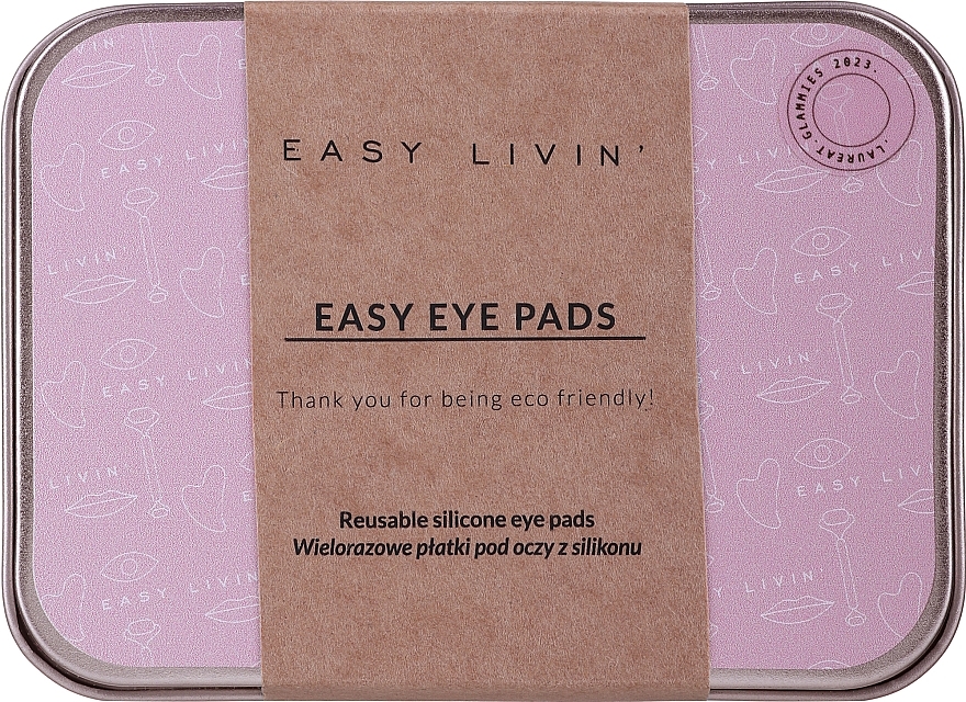 Silikonowe płatki pod oczy wielokrotnego użytku - Easy Livin Easy Eye Pads — Zdjęcie N1